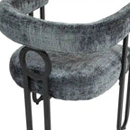 Round Back Upholstered Dining Chair, Multi-Color, Set of 2