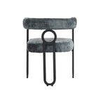 Round Back Upholstered Dining Chair, Multi-Color, Set of 2