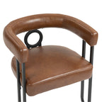 Round Back Upholstered Dining Chair, Multi-Color, Set of 2