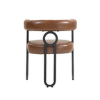 Round Back Upholstered Dining Chair, Multi-Color, Set of 2
