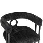 Round Back Upholstered Dining Chair, Multi-Color, Set of 2