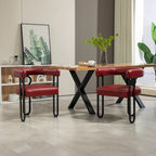 Round Back Upholstered Dining Chair, Multi-Color, Set of 2