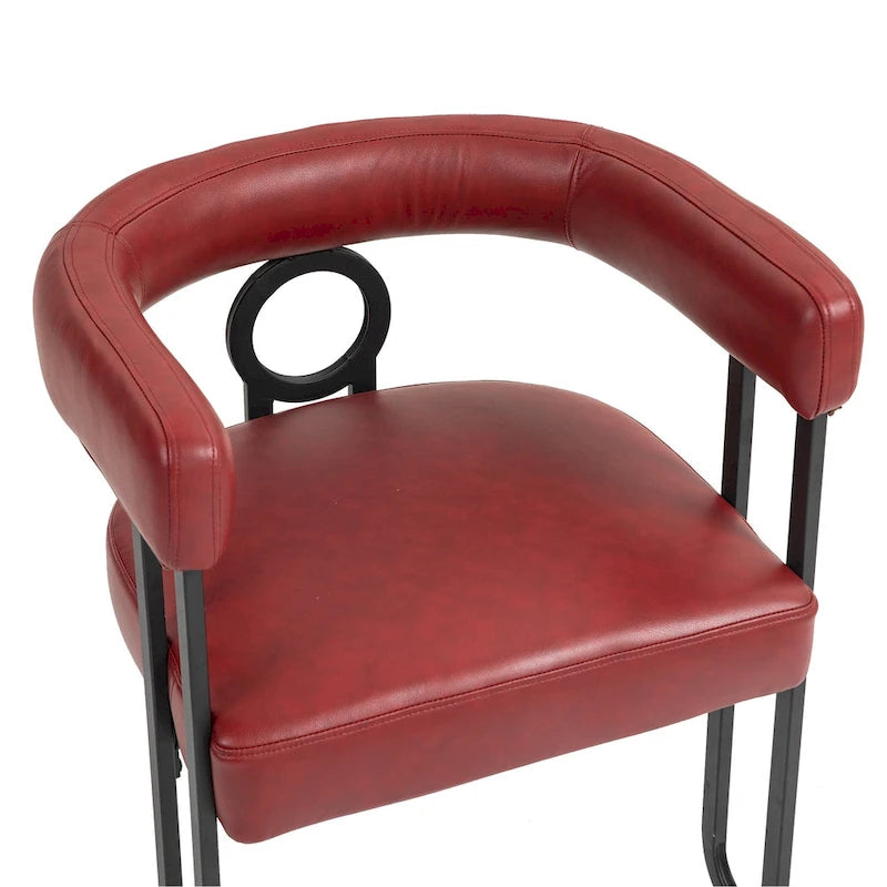 Round Back Upholstered Dining Chair, Multi-Color, Set of 2