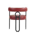 Round Back Upholstered Dining Chair, Multi-Color, Set of 2