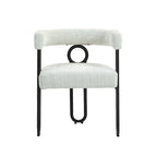 Round Back Upholstered Dining Chair, Multi-Color, Set of 2