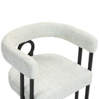 Round Back Upholstered Dining Chair, Multi-Color, Set of 2