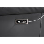 Black / Grey L-Shaped Power Reclining Sectional Sofa, 5-Seat