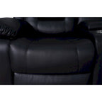 Black / Grey L-Shaped Power Reclining Sectional Sofa, 5-Seat